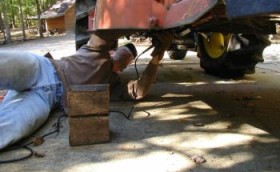Working on the tractor – 2004