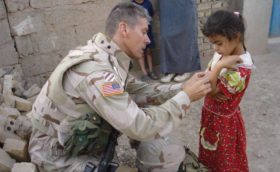 Treating an Iraqi child – 2005