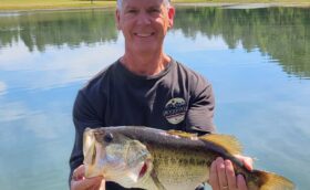 Bass fishing at Still Waters Farms, April 2026